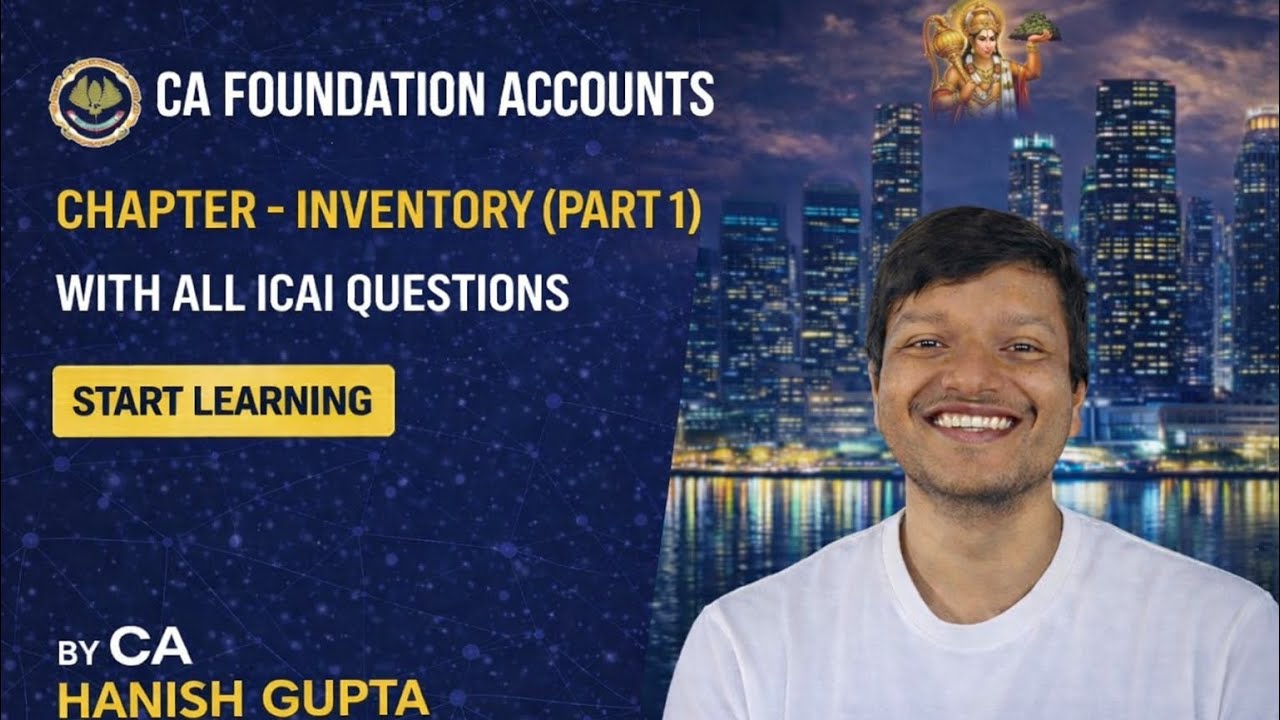 CA FOUNDATION ACCOUNTS INVENTORY (part1) with all ICAI questions 