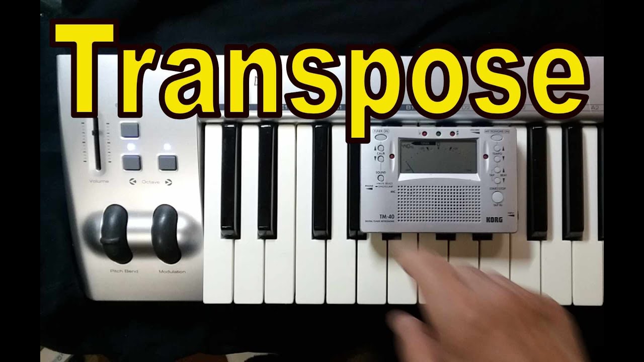 Transpose on the M-Audio KeyStudio MIDI