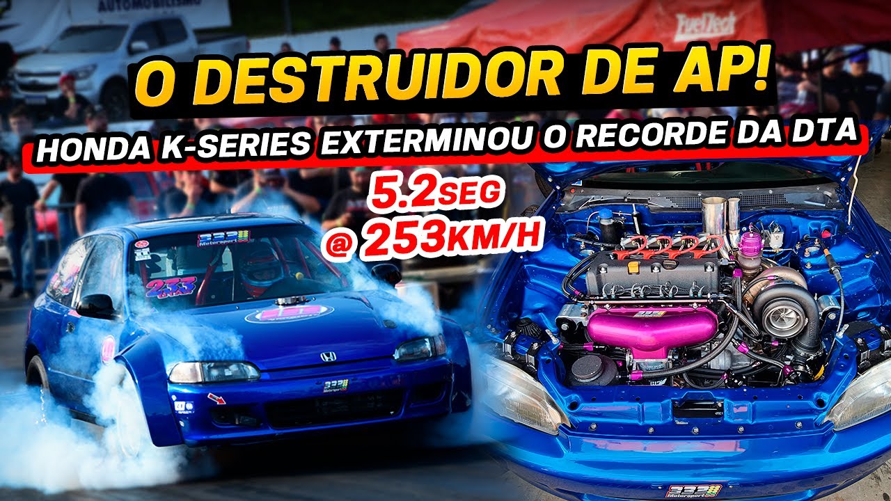 Honda Civic de 1.200cv quebrou a hegemonia dos VW AP, sendo o primeiro a entrar na casa dos 5,2 seg.
