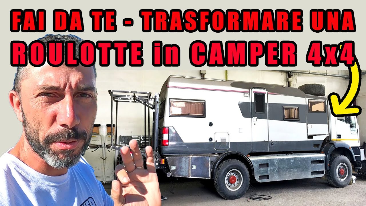Fai da TE - Ha trasformato una roulotte in un camper 4x4 - lavoro pazzesco!