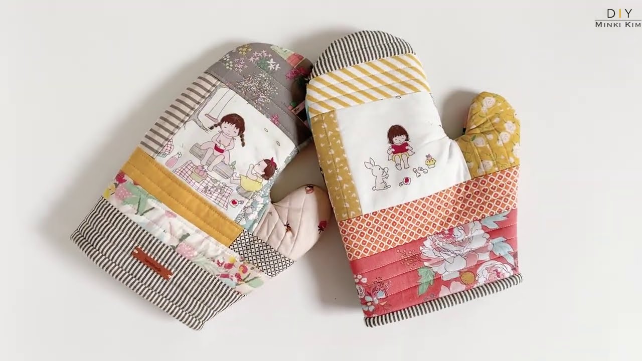 How to make Oven Mitts | Free pattern & tutorial | Scrappy | 오븐장갑 만들기 | Christmas Gift Idea