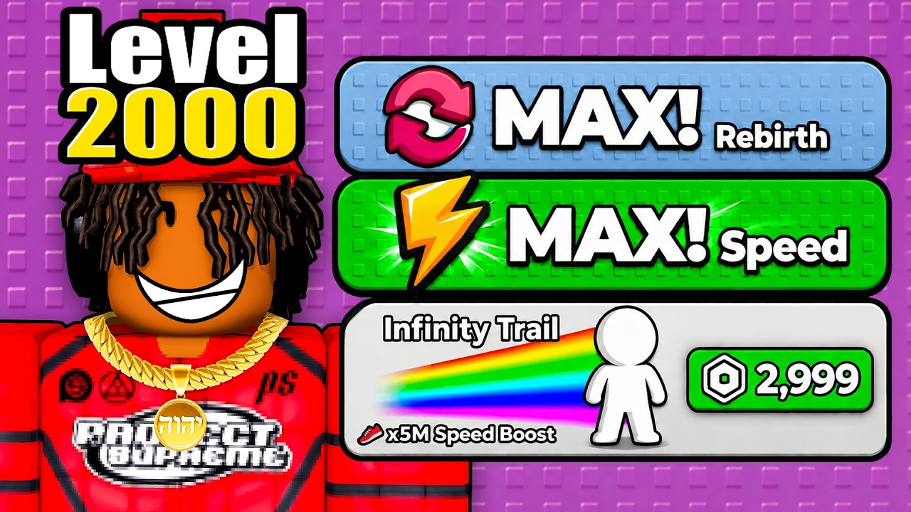 LEVEL 2000 IN ROBLOX +1 SPEED KEYBOARD ESCAPE