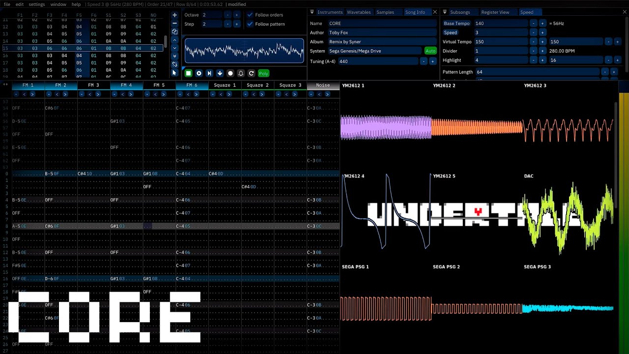 Undertale - CORE (Sega Genesis/Mega Drive Remix)