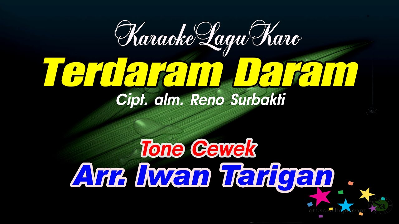 Karaoke Lagu Karo Terdaram Daram Tone Cewek
