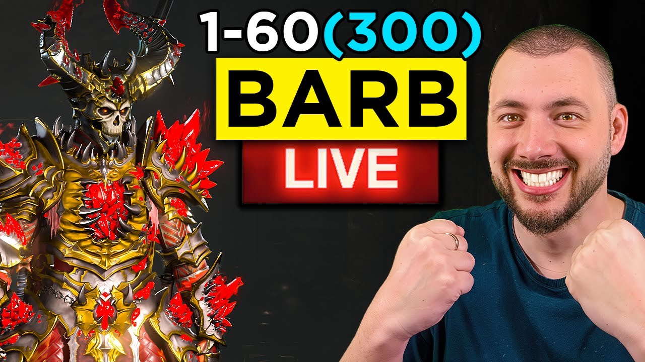 Season 9 Barbarian Speedrun -  Lunging Strike Mountain God - Diablo 4 Builds