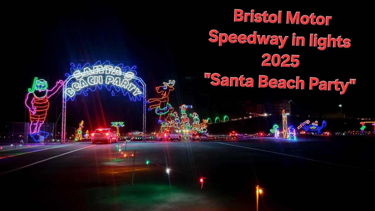 Рождественская световая инсталляция на автодроме Bristol Motor Speedway в 2025 году под названием...