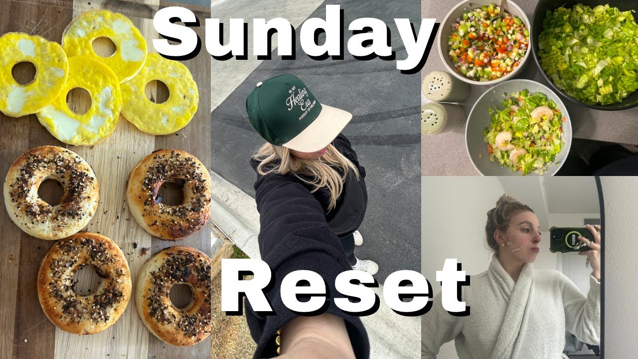 Sunday Reset Routine ft 2 Ingredient Bagels, Active Rest Day & Meal Prep