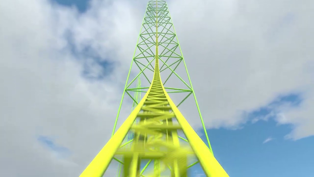 [Nolimits 2] Daredevils Spire - OVER 2,000 FEET TALL !!! - Zamperla Ultra Spire (HD POV)