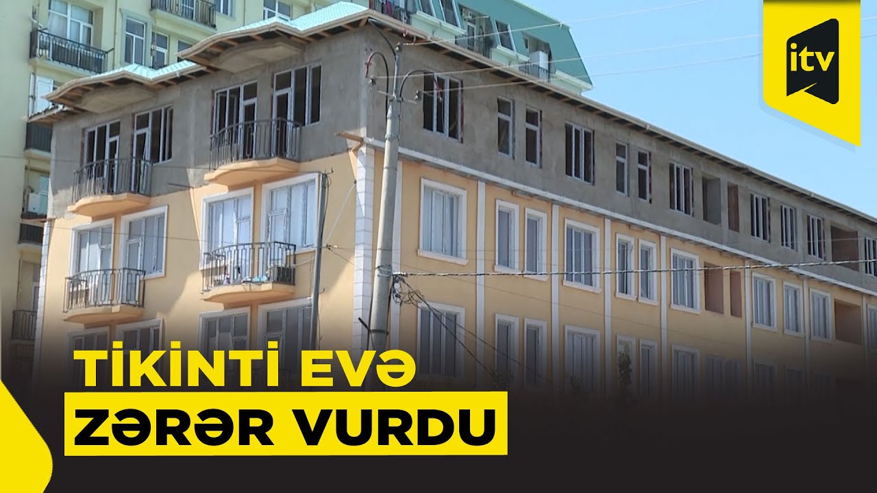 Qəzalı ev, pozulan qaydalar: Masazırda çoxmərtəbəli binanın tikintisi narazılıq yaradıb