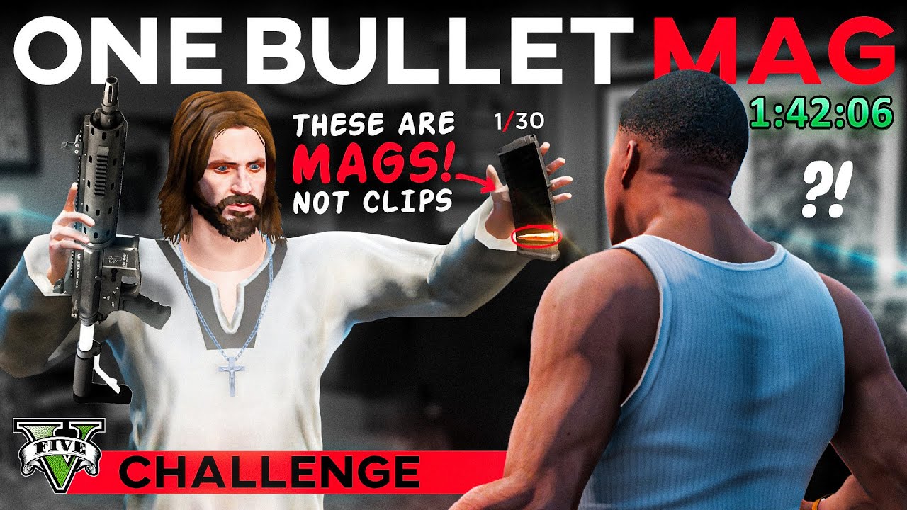 Can You Beat GTA V If You Reload After Every Shot? - One Bullet Mag Challenge