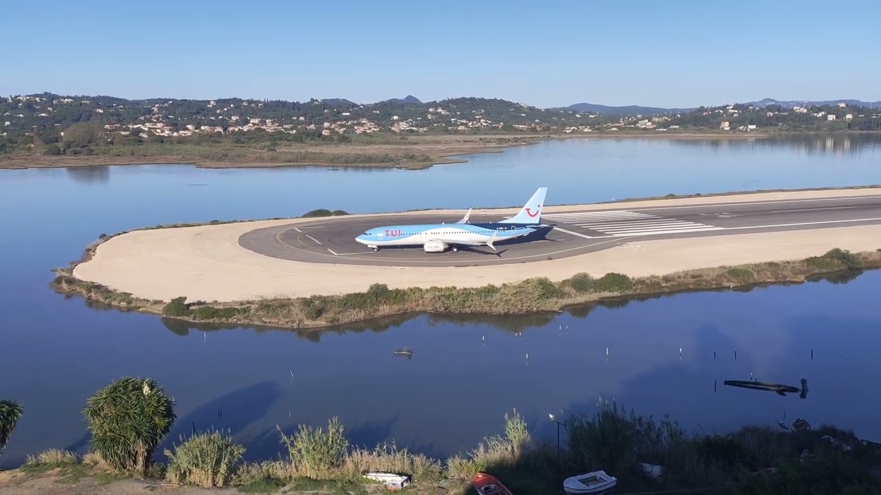 Planes landing and taking off at Corfu Airport #greece #aviation #aeroplane #travel #kanoni #runway