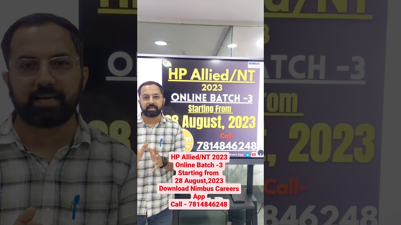 HP Allied/NT 2023 | Online Batch - 3 | Starting from 28th August 2023 | HP Studies #hpallied #hppsc