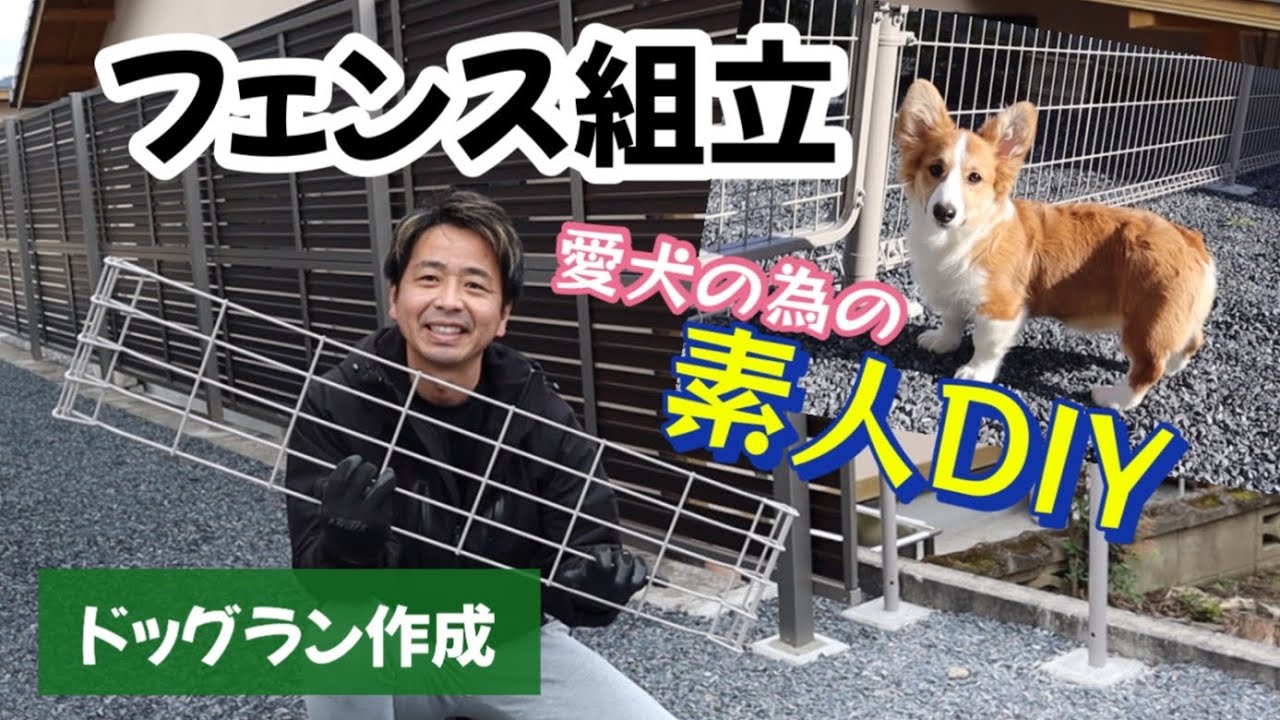 【ドッグラン作成】愛犬の為に庭にフェンス取付やってみた！素人DIY