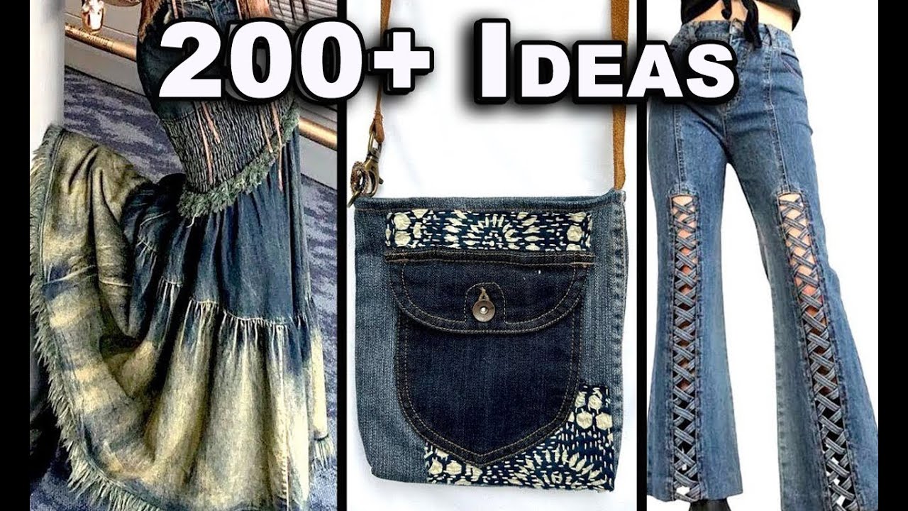200+ Unique Ideas to Upcycle Jeans & Sew Denim Projects