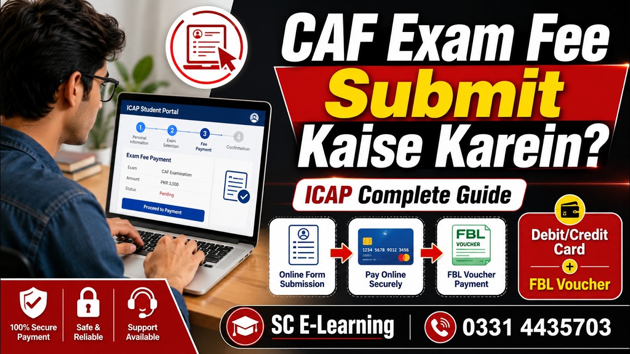 How to Submit CAF Online Examination Fee | ICAP CAF Fee Submission Step-by-Step Guide