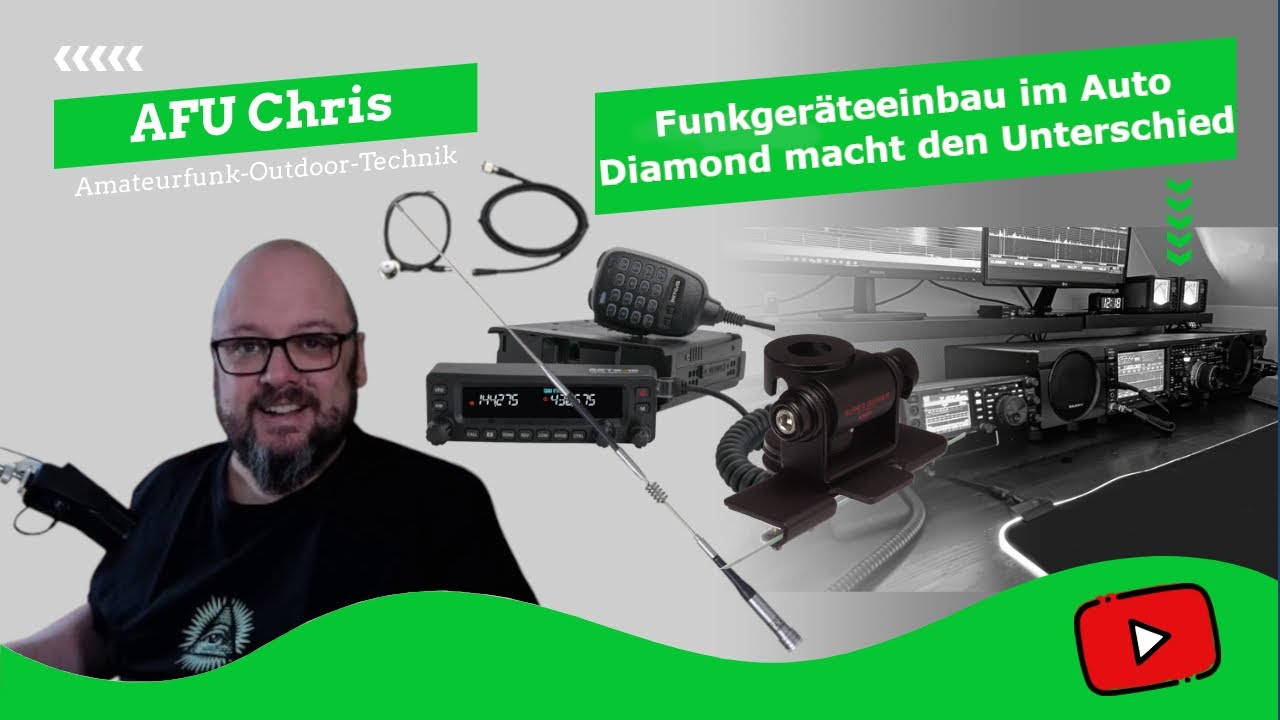 Funkgeräteeinbau Auto 🚗 Diamond macht den Unterschied 🇯🇵. Retevis MA1 #amateurfunk #cbfunk