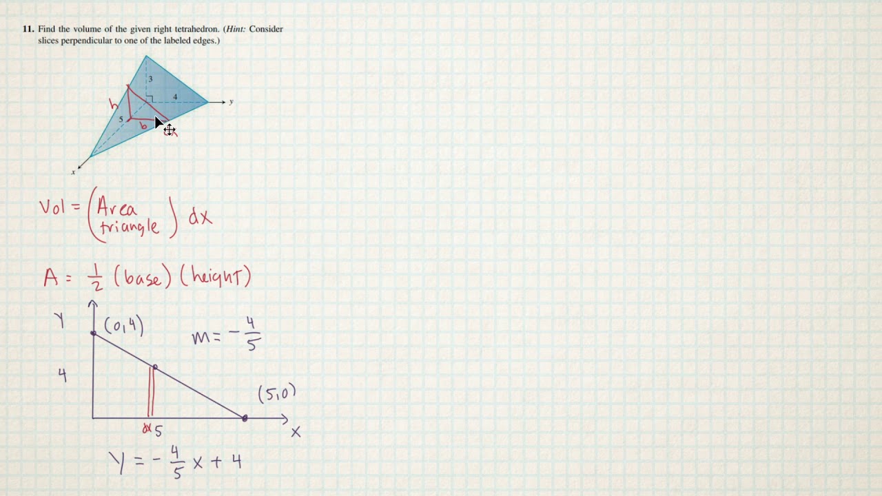 Volume of a tetrahedron in calculus 2