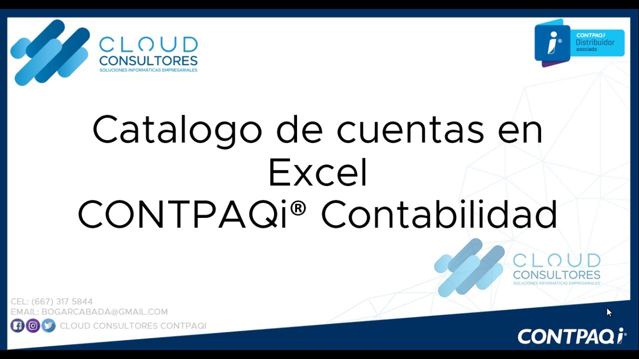 CONTPAQi CONTABILIDAD CATALOGO DE CUENTAS EN EXCEL
