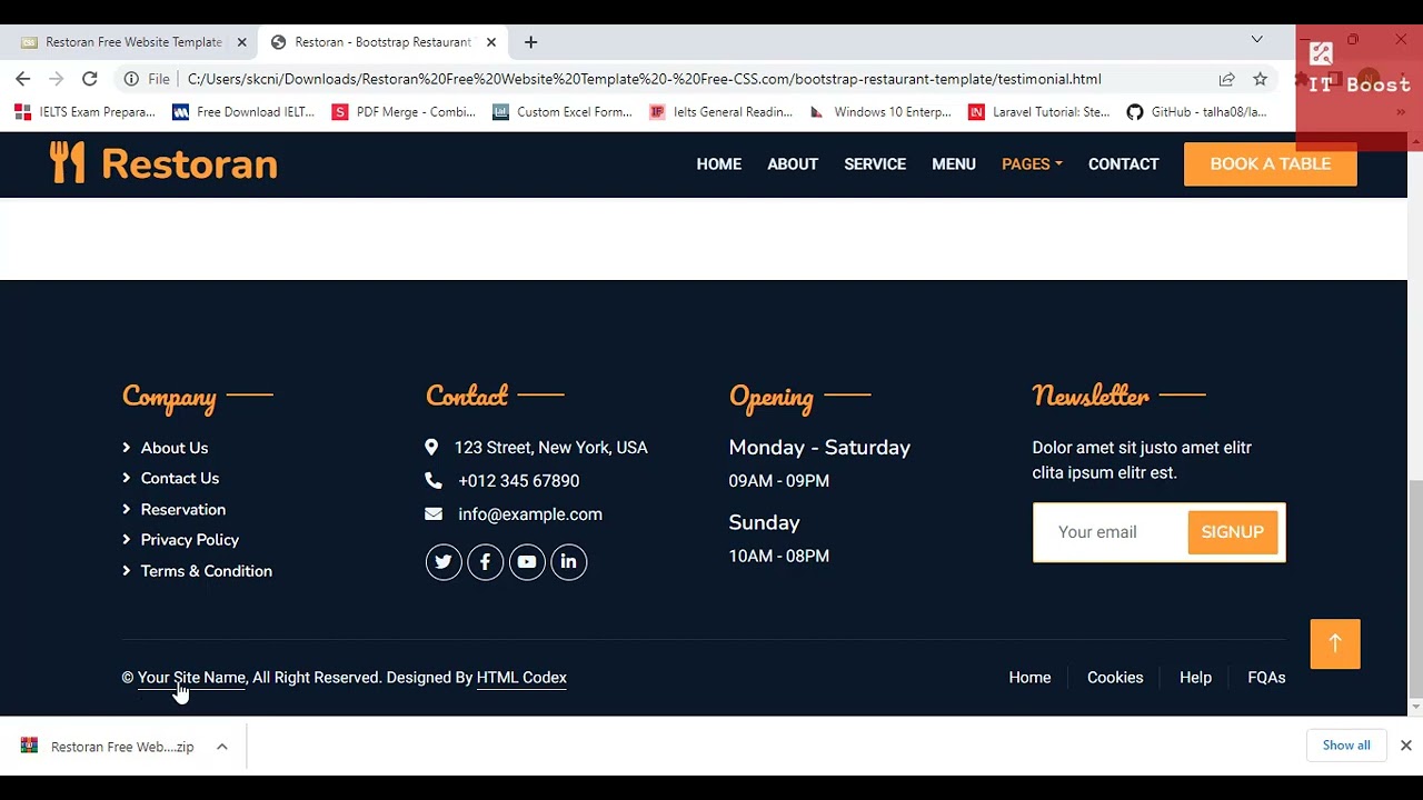 How to make a Web Site from a Web Template