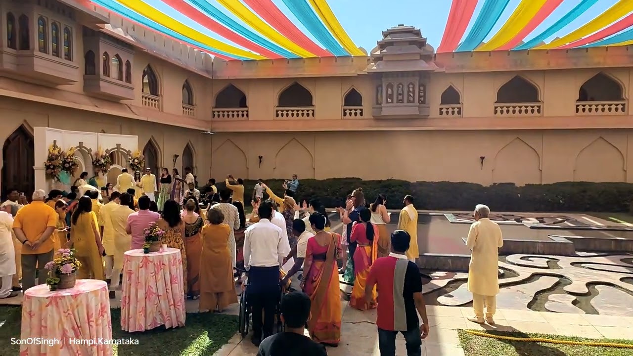 Tying the knot amidst timeless history: A royal wedding at Evolve Back Hampi, Kamalapura Palace. 💖🏰
