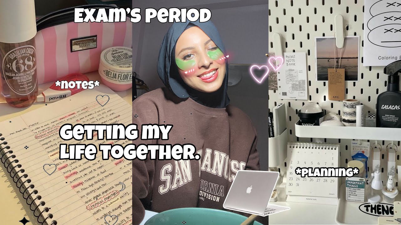 getting my life together before exams , planning the month ,, | كيفاش كنرجع نظم وقتي