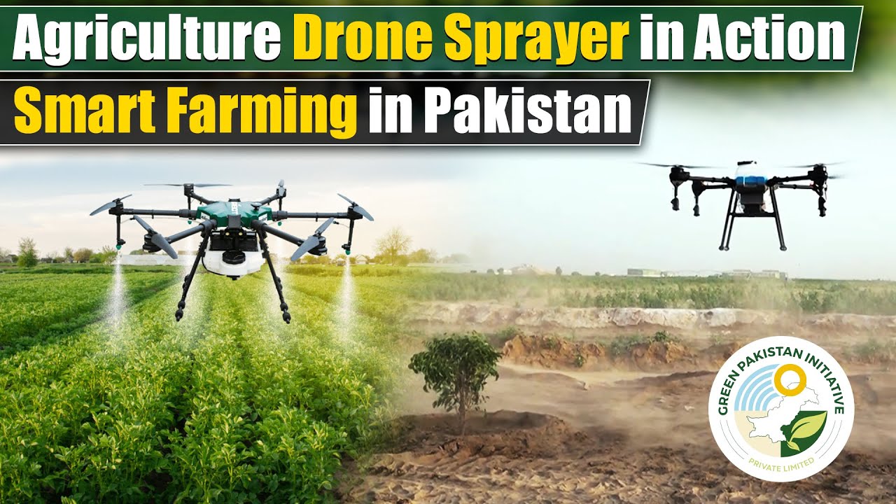 Agriculture Drone Sprayer in Action | Smart Farming in Pakistan | Green Pakistan Initiative