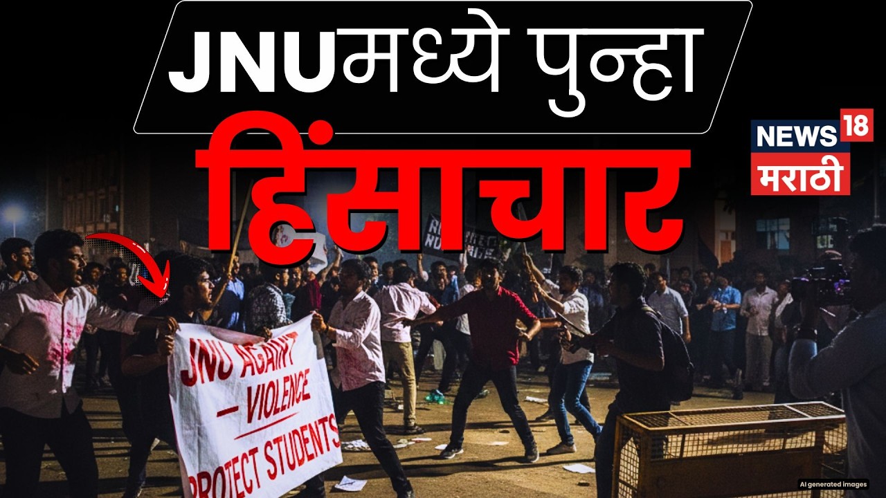 JNU VIOLENCE NEWS|जेएनयु युनिव्हर्सिटीत हिंसाचार, विद्यार्थी संघटना आमने-सामने| Marathi News