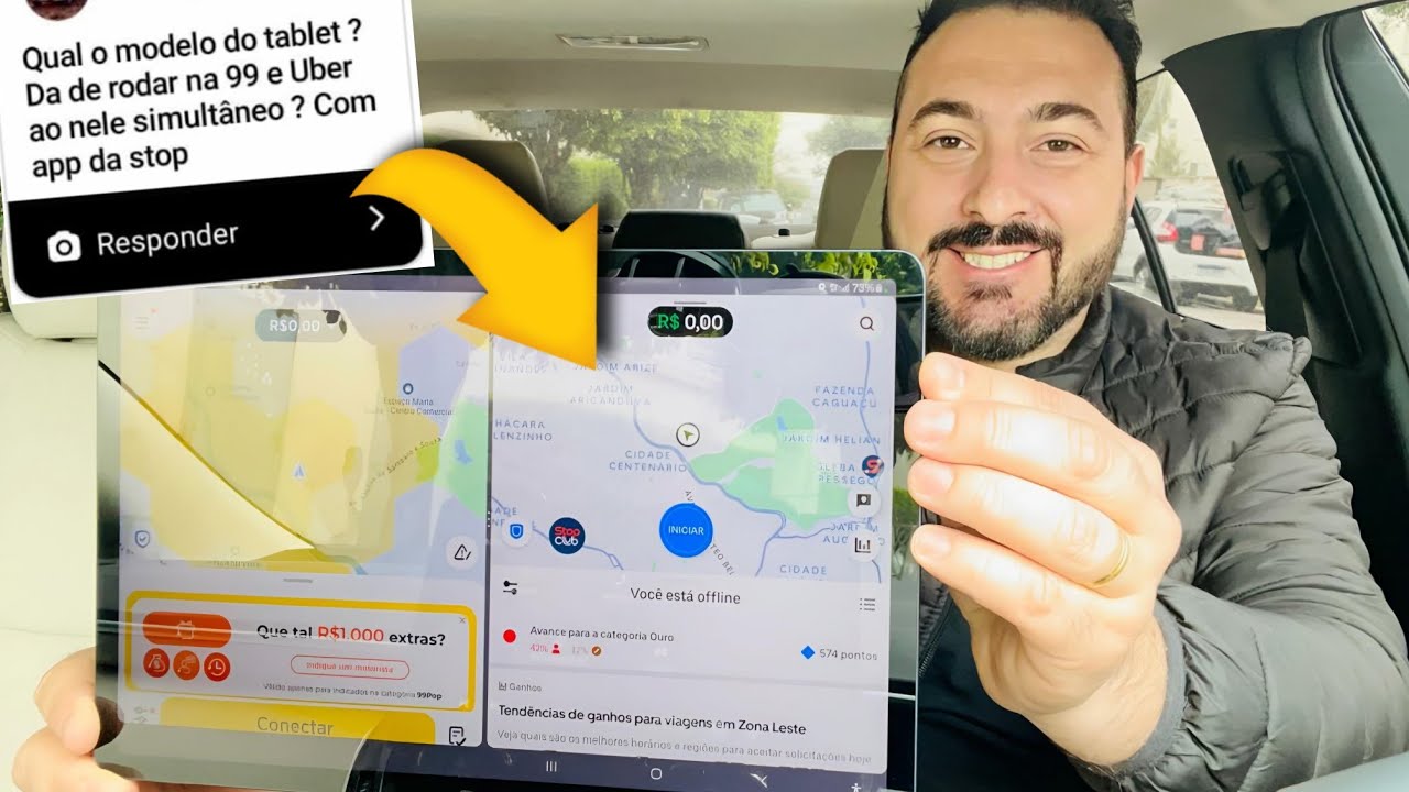 Qual modelo do MEU TABLET para rodar UBER 99 POP StopClub CÁLCULO DE GANHOS por km + GRAVAR VIAGENS