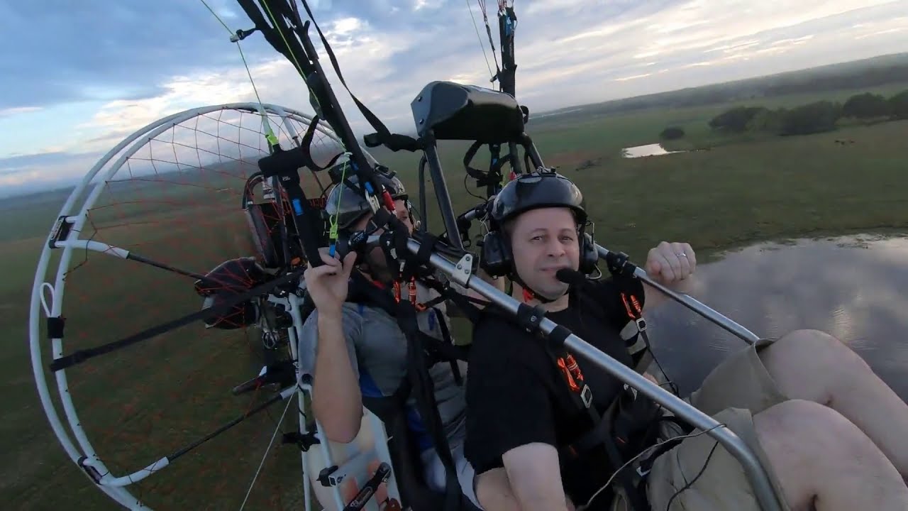 Paramotor tandem flight on a trike in Lake Wales, FL with OneUpAdventures.