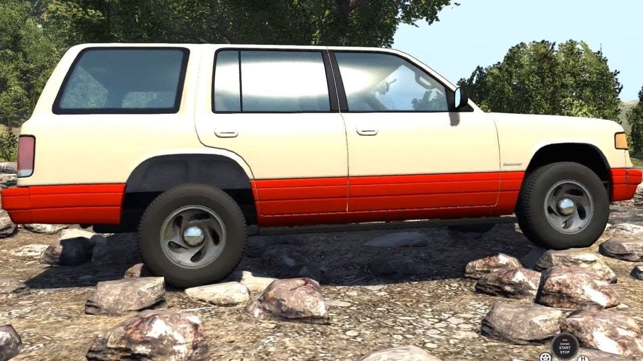 BeamNG Drive - Gavril Roamer Off Road On Dry Rock Island