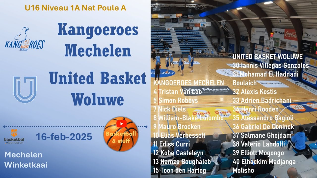2025-02-16 Kangoeroes Mechelen - United Basket Woluwe - U16A