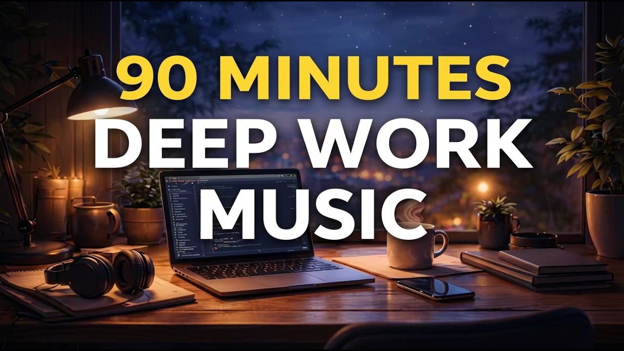 90 Minute Deep Work Music for Office Productivity | TaskTone Studio