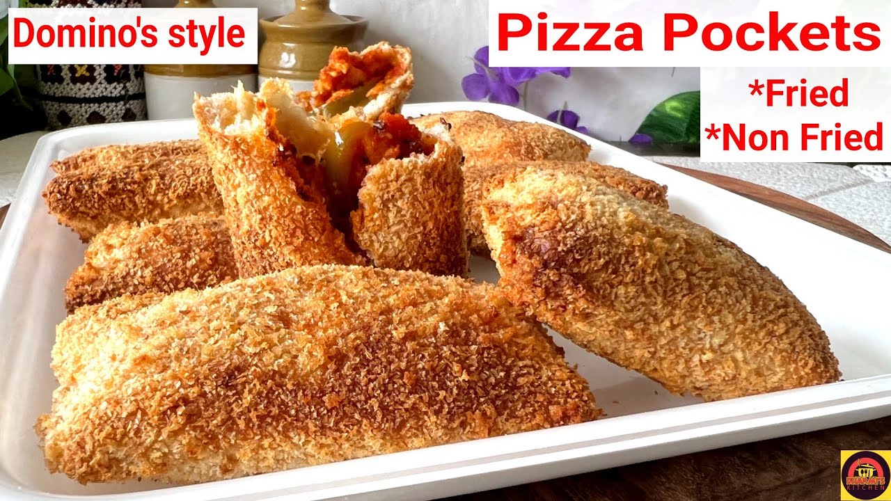 बाज़ार में महेंगी मिलने वाली रेसिपी बनाए आसान सी सामग्री से Domino's style pizza Pockets