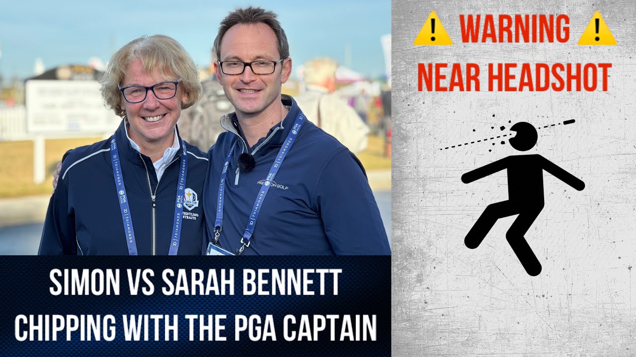 Chipping comp with Sarah Bennett PGA Captain GB&I - 🚨WARNING🚨 Someone nearly gets a headshot!