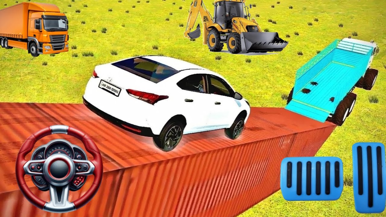 Loading 🔥🔥 a truck and verna car  Onto a Truck 😱💯 Heavy Vehicle Simulator 🤩 #gaming #tractor