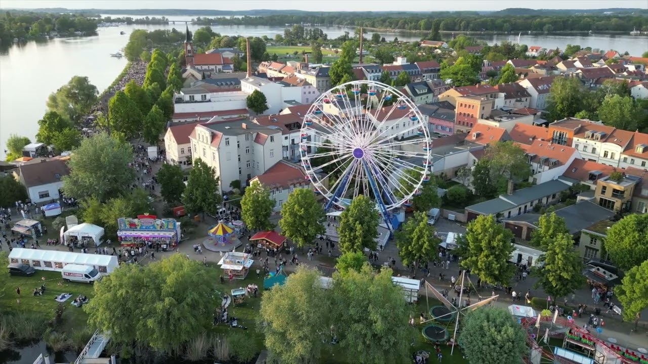 Werder (Havel) Baumblütenfest 2024 von oben
