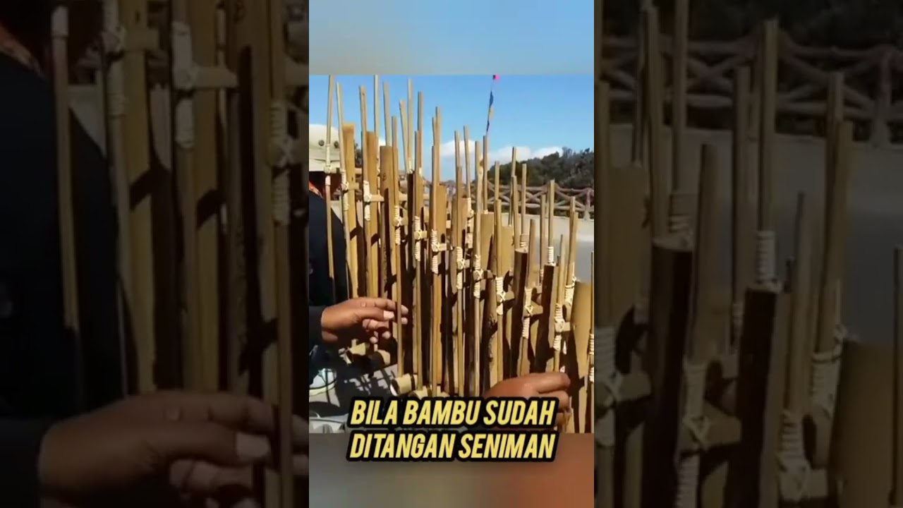 Angklung bambu yang melegenda😎#shorts #bamboocraft