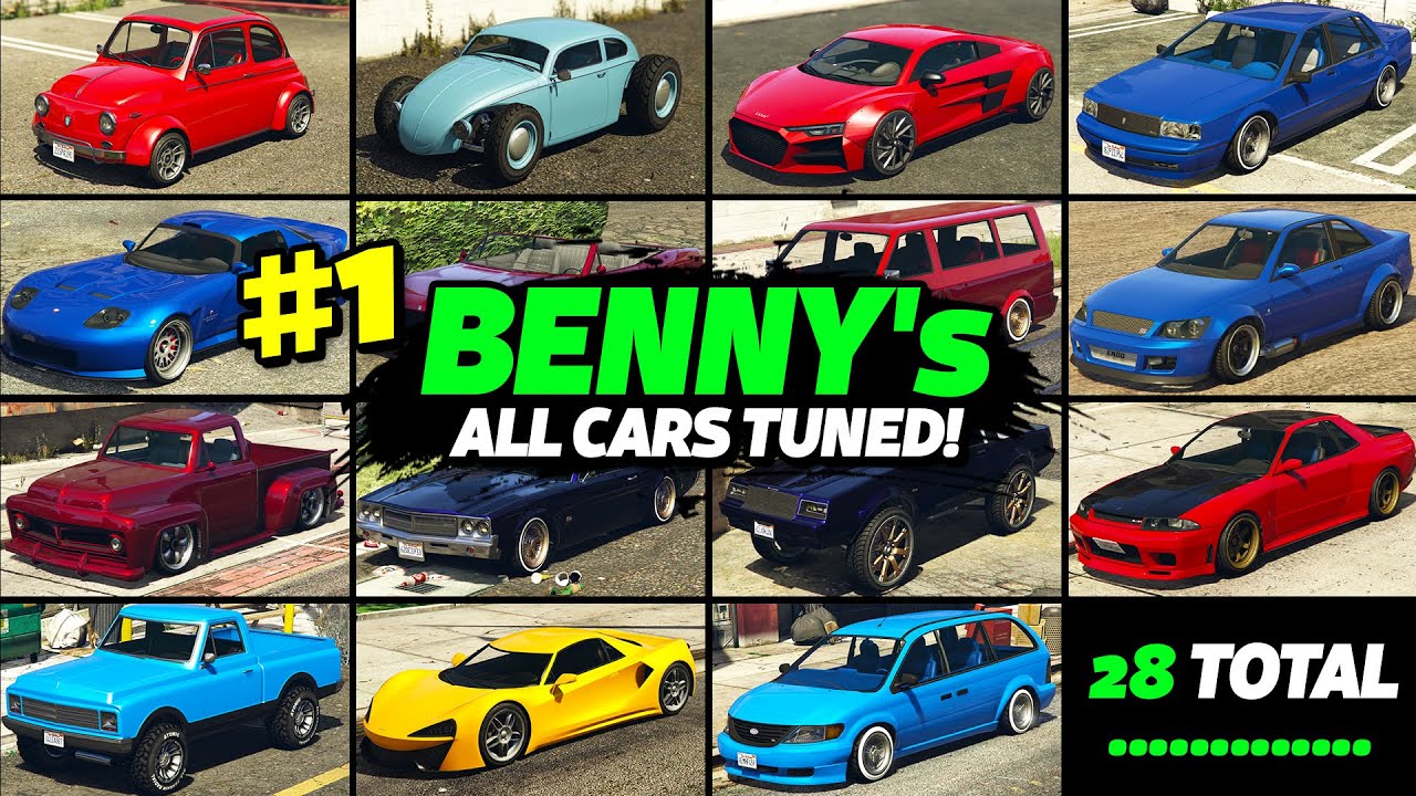 GTA 5 Online: ALL BENNY's CAR ON ONE PLACE [UPGRADE PRICE, LIVERIES, CUSTOMIZE, DLC & MORE]