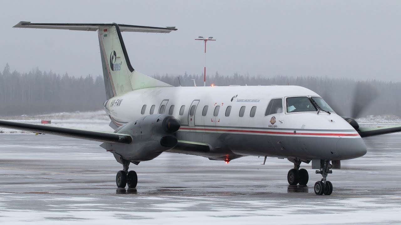 Embraer EMB-120 Brasilia Departs from Tampere-Pirkkala
