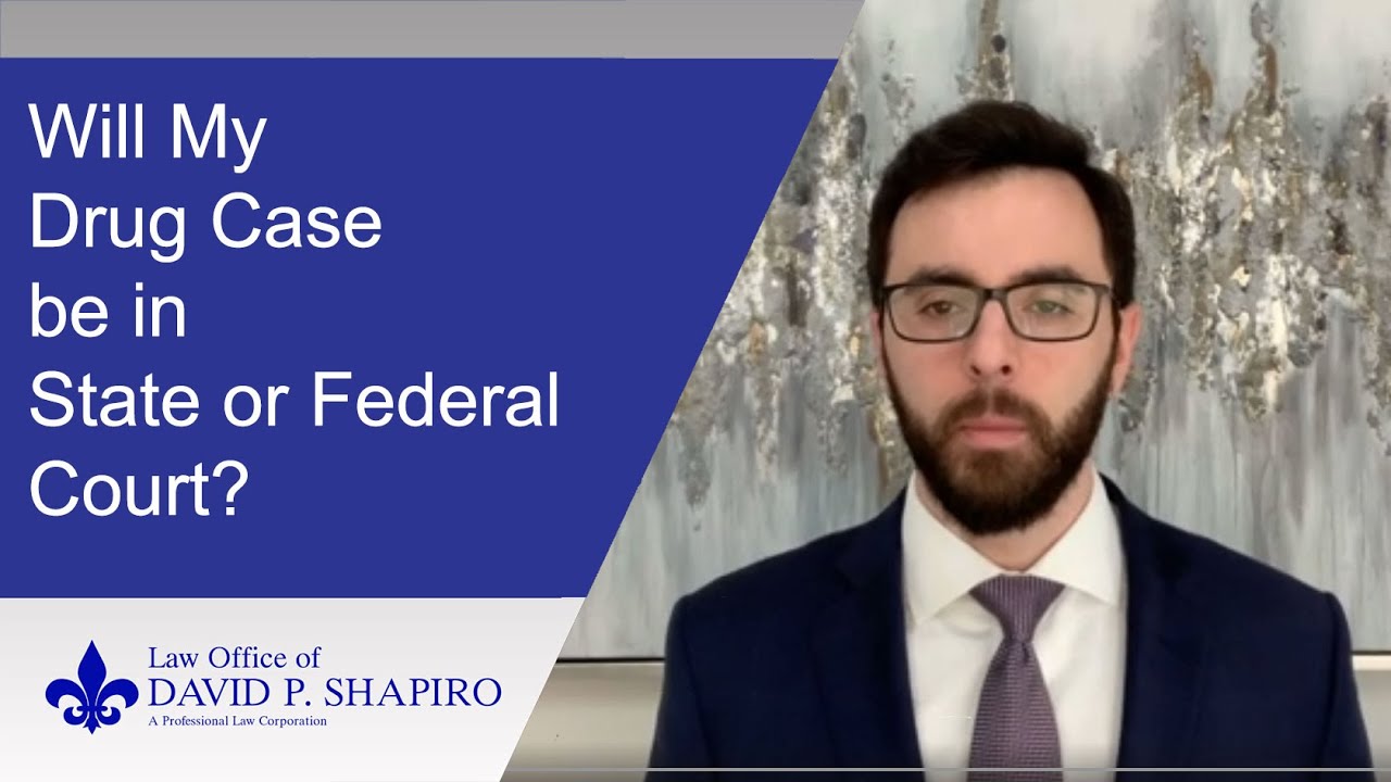 When does a drug case go State or Federal?
