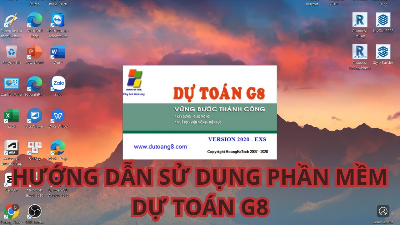 Hướng Dẫn Sử Dụng Phần mềm dự toán G8 _ Nguyễn Quang Tính