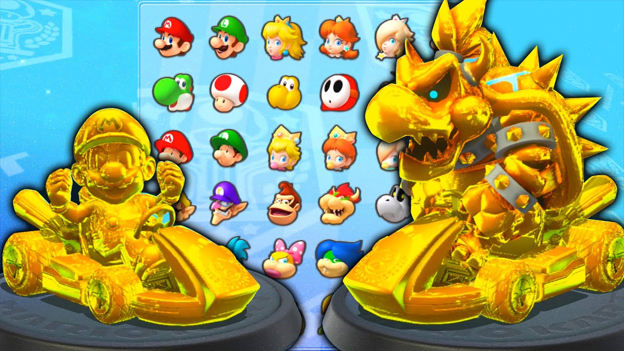 【マリオカート8デラックス】ゴールドマリオとドライクッパ（ゴールド）でNintendo Switch の最高のレーシング ゲーム