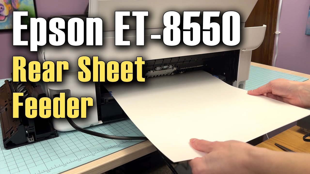 Инструкция по использованию задней подачи бумаги в принтере Epson ET 8550 для плотной бумаги.