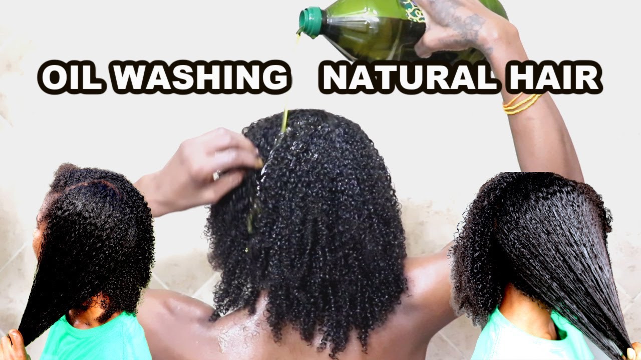 OIL WASHING ON NATURAL HAIR | FOR THICK SHINY HEALTHY HAIR