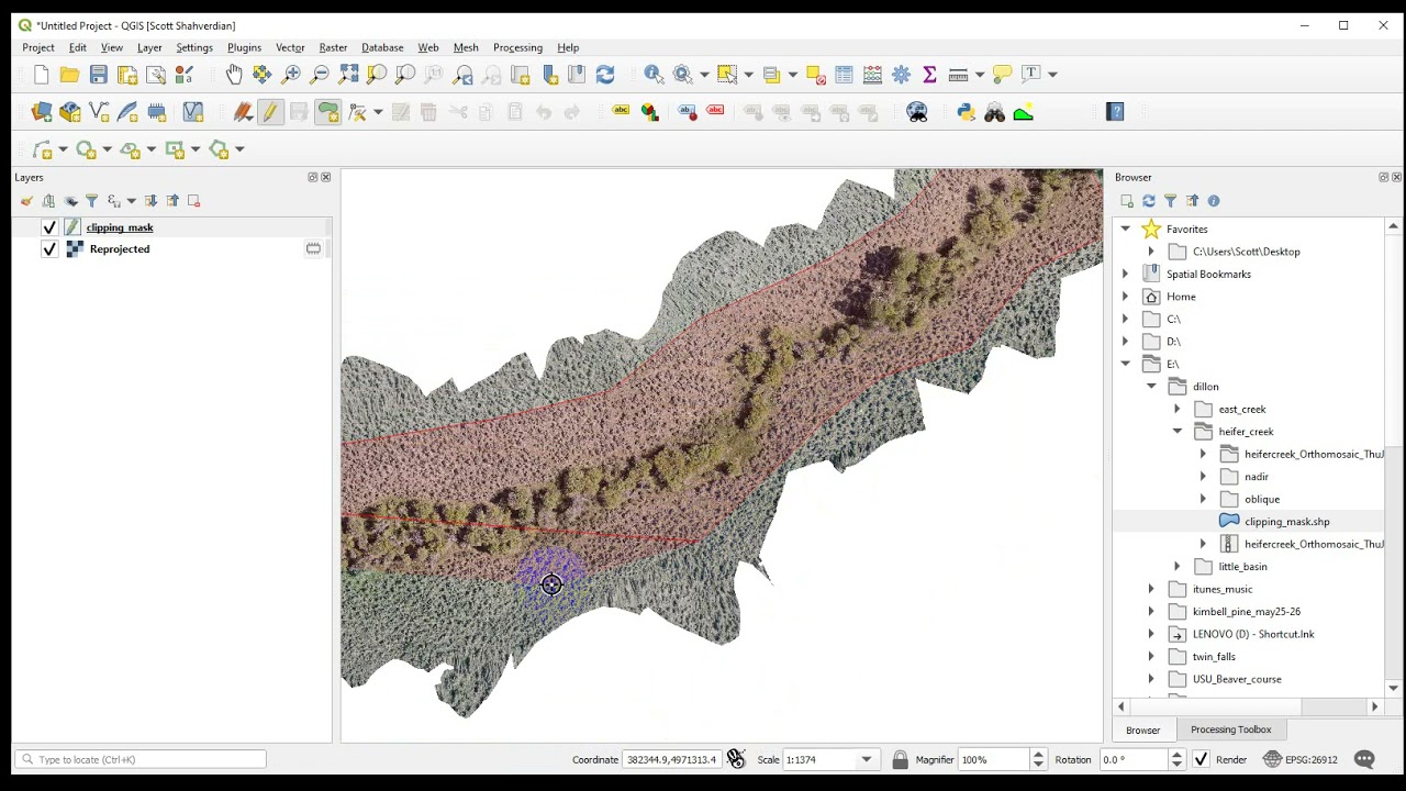 processing drone deploy orthos in QGIS