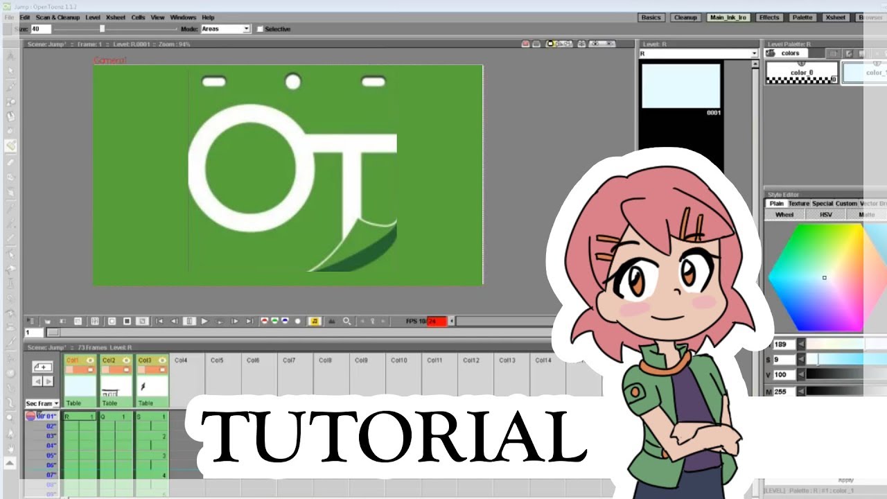 How to Make your First Animation in Opentoonz! EASY for BEGINNERS Tutorial! -Parkour Action-