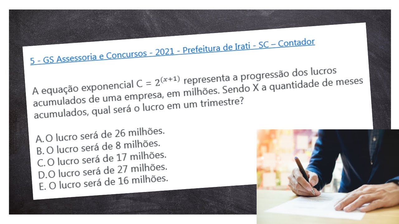 *** CONCURSO - EQUA&Ccedil;&Atilde;O EXPONENCIAL*** #exponencial #concurso