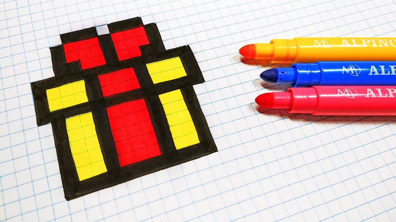 Christmas Pixel Art - How To Draw a Gif #pixelart