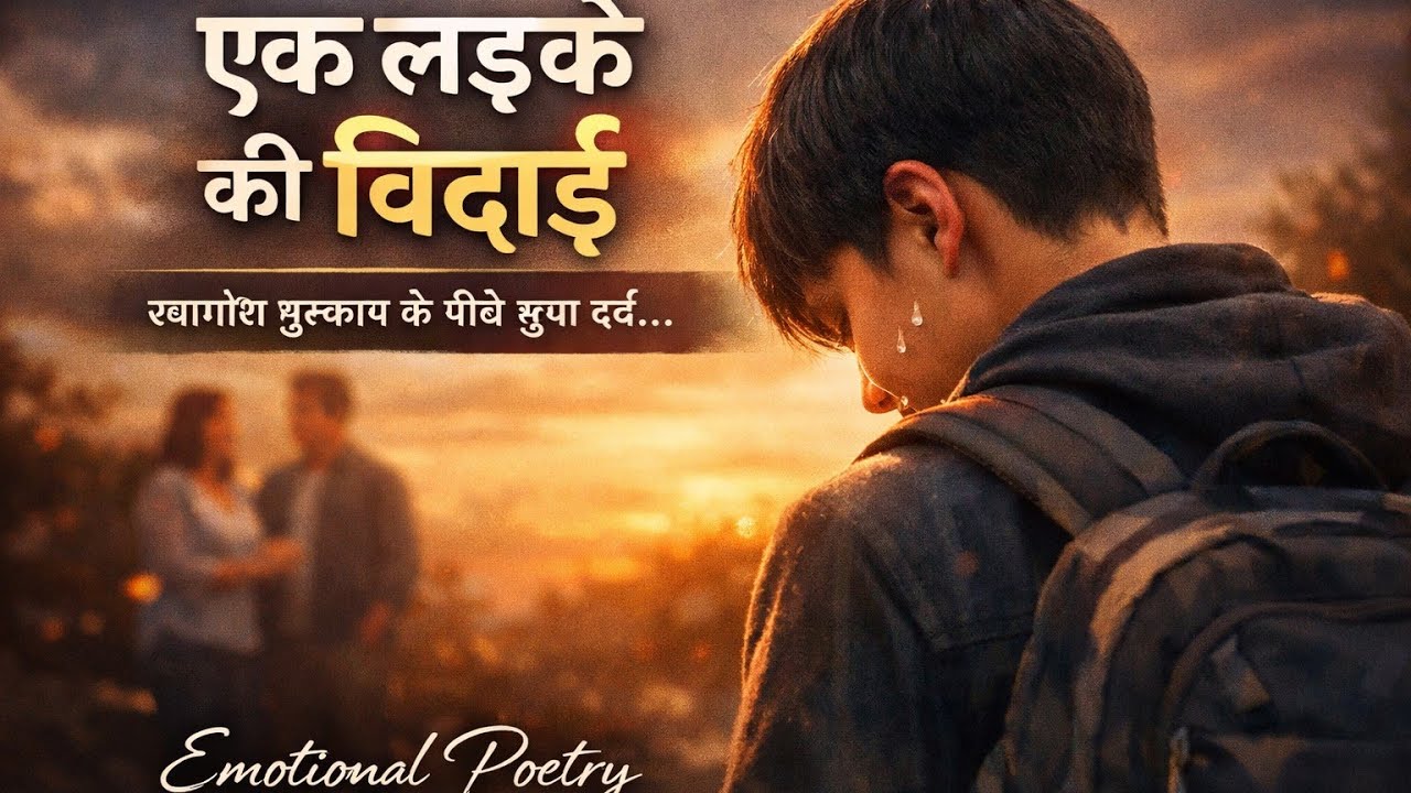लडको की विदाई आंखो से नहीं सीने से होती हैं!!आंखो में आंसू नहीं सीने में तूफान था!! Emotional poetry