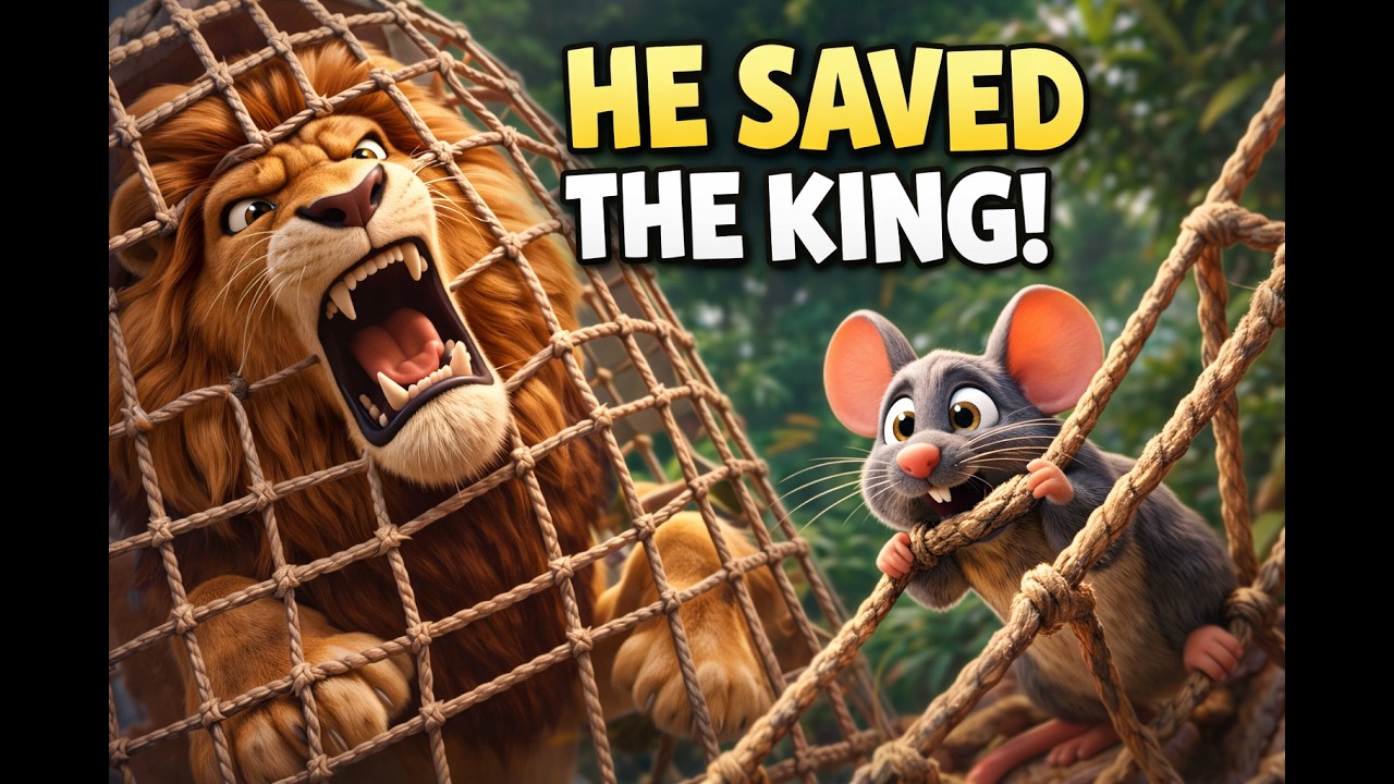 The Lion and the Mouse 🦁🐭 | Amazing Moral Story for Kids | Bedtime Story